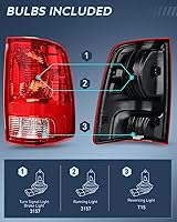 Vista 3 de Nilight Conjunto de luz trasera para Dodge Ram 2009 2010 2011 2012 2013 2014 2015 2016 2017 2018 Dodge Ram 1500 2500 3500 2019 2020 2021