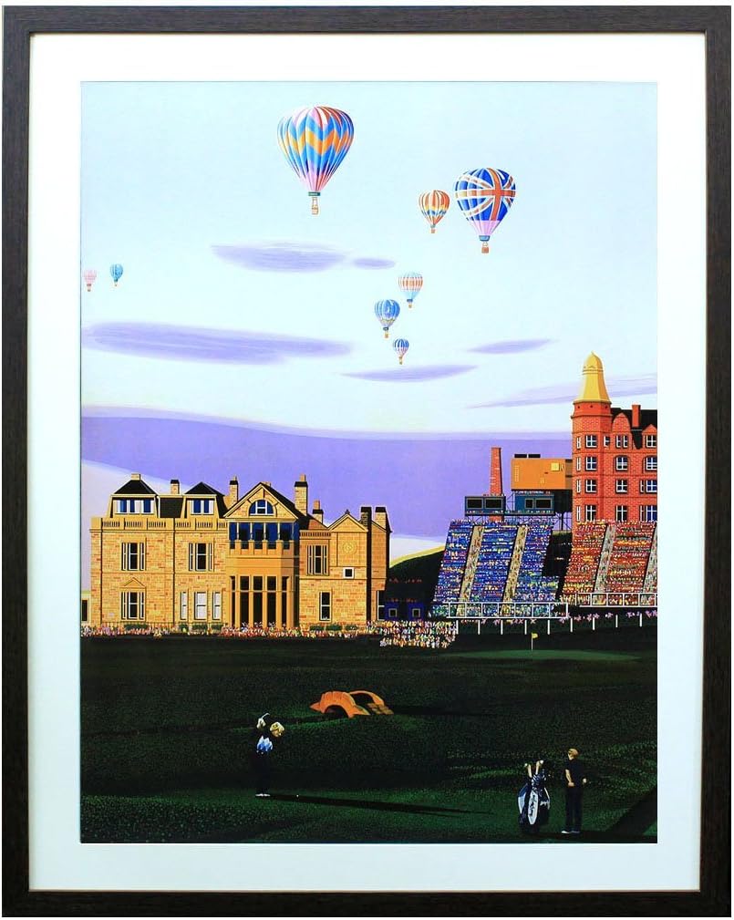 ヒロ　ヤマガタ　ゴルフポスター　額縁 アートショップ フォームス ヒロ ヤマガタ「全英オープン」アート