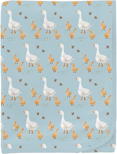 Miniatura 9 de KicKee - Mantas para envolver con estampado, manta suave y sedosa para bebé, 40 x 29 pulgadas (rayas rosa bebé, talla única)