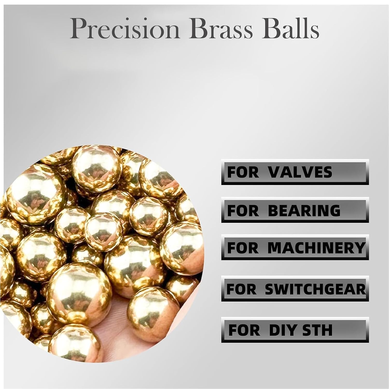 H62 Precision Brass Balls, Anti-Corrosion, Solid Brass Balls 4/5/6/7/8/9/10/11/12/13/14/15mm (6.75mm 500g)