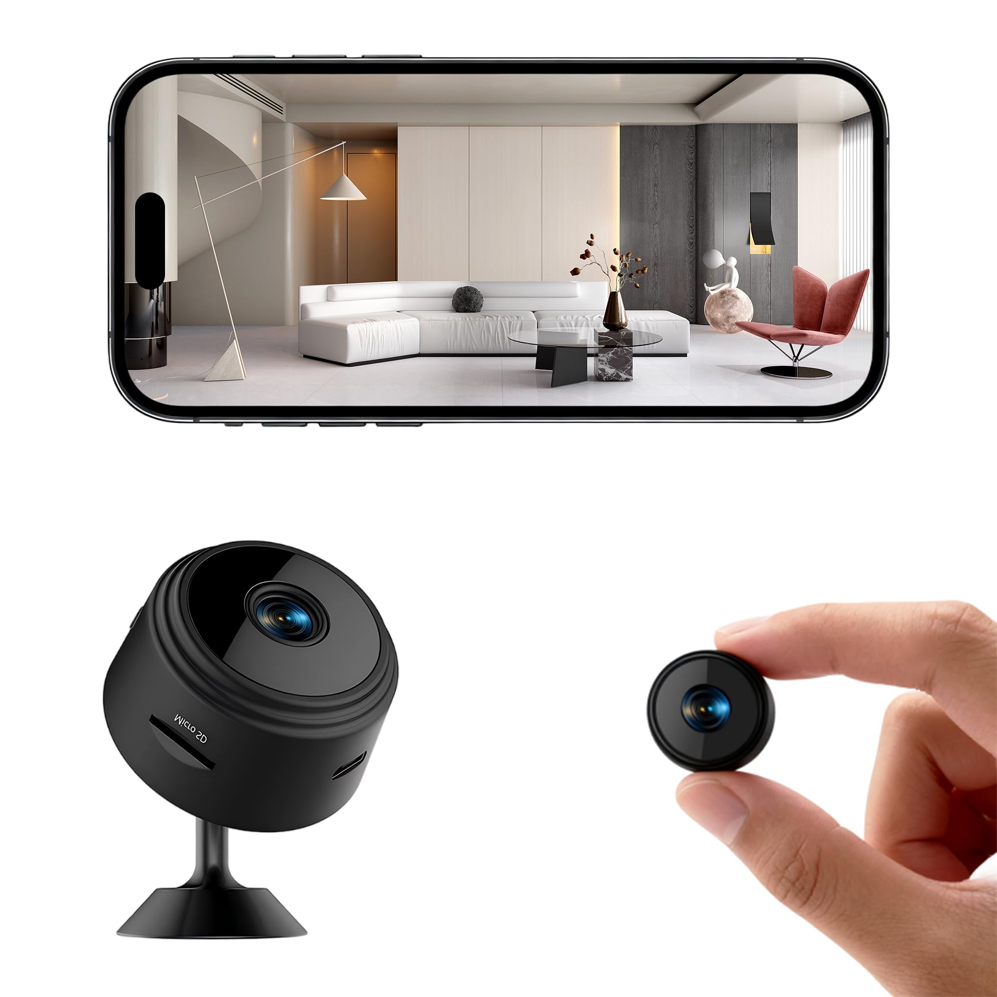 1080P Hidden Camera - Spy Camera with Night Vision Indoor Camera for Home Security Mini Camera Compatible with