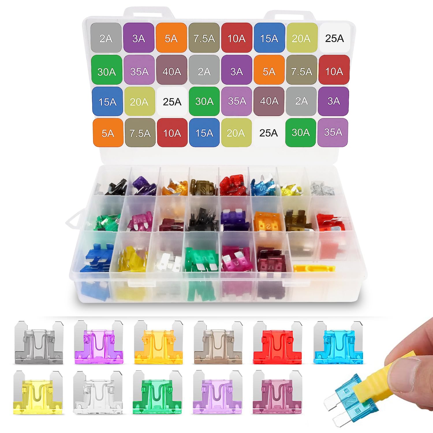 Kit Fusibles 120A Avec Porte-fusibles - 3 Fusibles, 2 Supports ANS, Pour Installation Audio Voiture, Double Chargeur