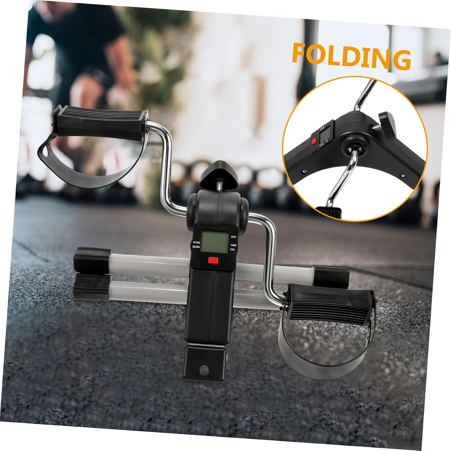 Outanaya Exercise Bike Pedal with Gears Compact Rehabilitation Machine for Home Office Use for Leg Exercise and Promotes Circulation and Relieves Tension
