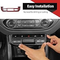 Vista 4 de Voodonala Cubierta de panel de interruptor de luz de emergencia compatible con Chevrolet Colorado/GMC-Canyon 2014-2022, fibra de carbono