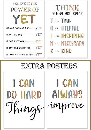 Miniatura 6 de 20 carteles bohemios de salud mental decoración de oficina de terapia decoraciones de aula de esquina para profesores de preescolar tabla de