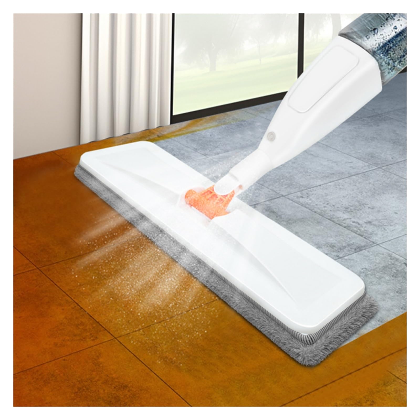 Trapeador mágico en aerosol for pisos de madera con almohadillas de microfibra reutilizables, mango de 360°, for ventanas, cocina, fregona, barredora, escoba, herramientas de limpieza.(Mop - 5 Cloth -