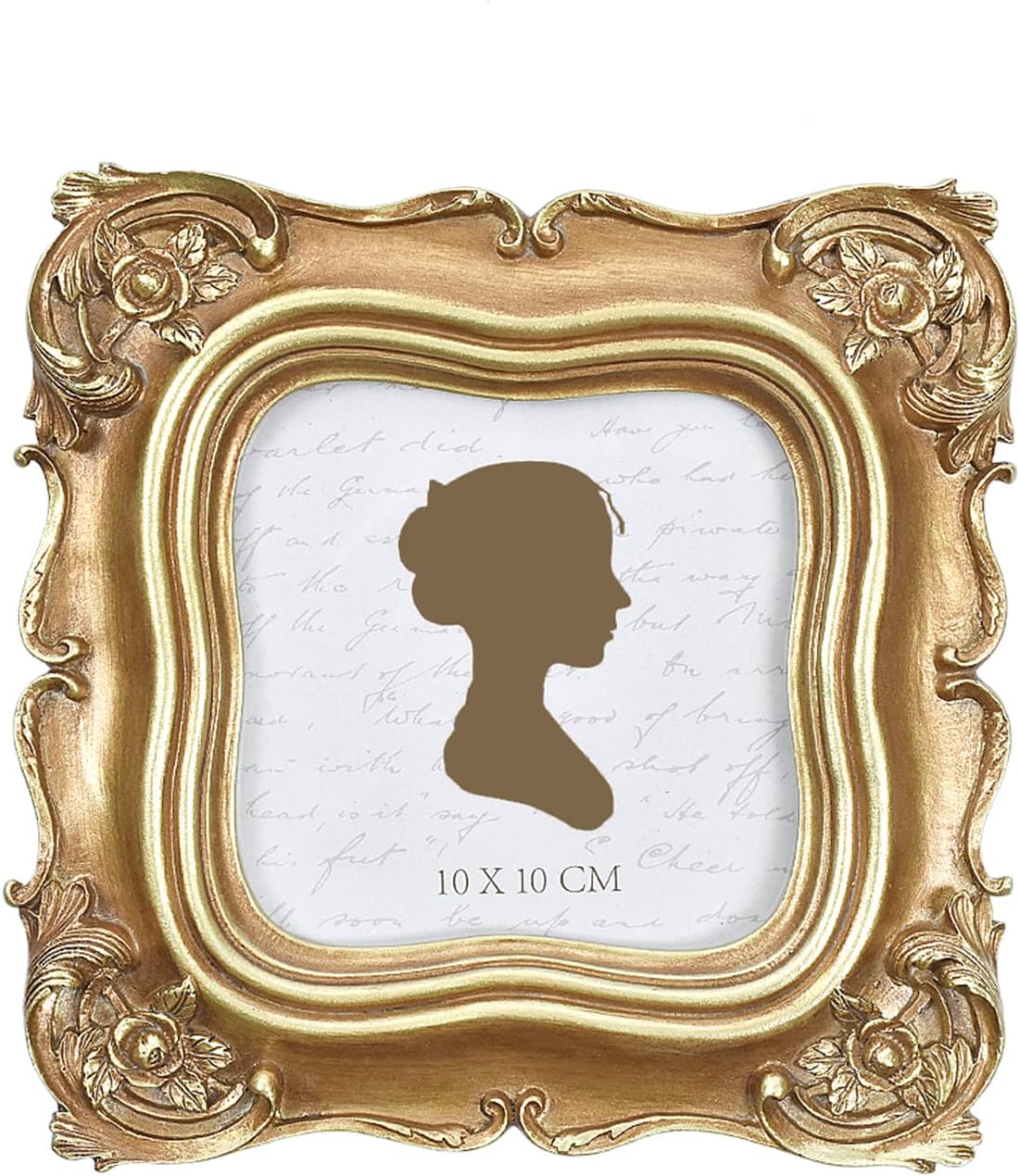 YULINK 3x3 Small Antique Gold Picture Frame & 3x3 Mini