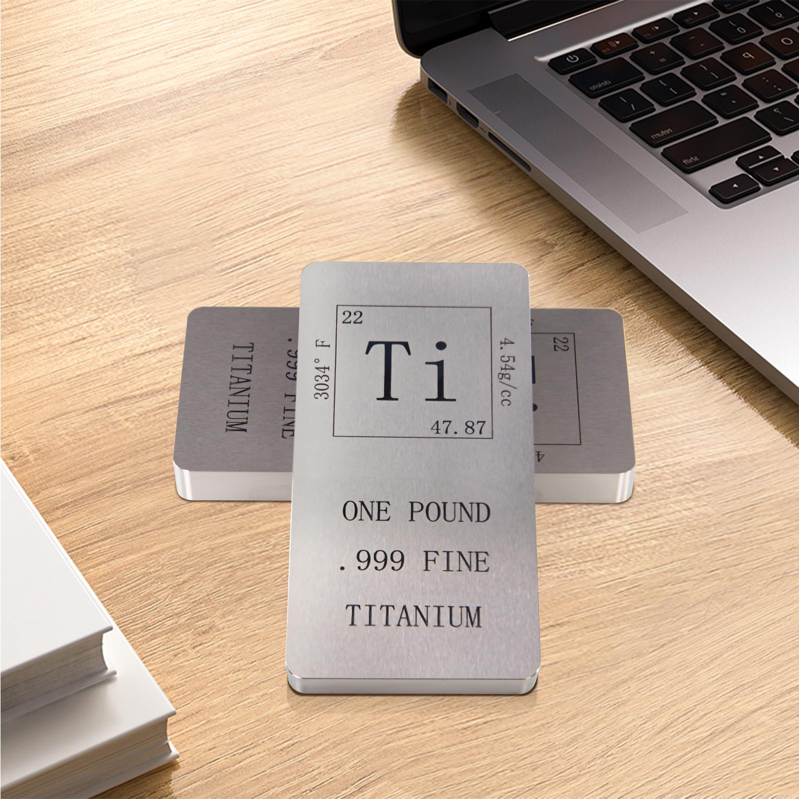 1 pond titanium baar | Eén pond edelmetaalbaar titanium | | 454 g [Ti