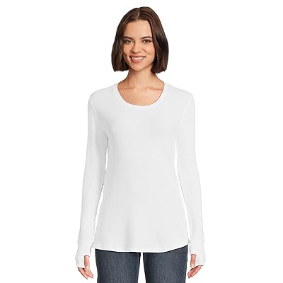 Mod o doc Long Sleeve With Thumbhole, Crewneck T Shirts Women