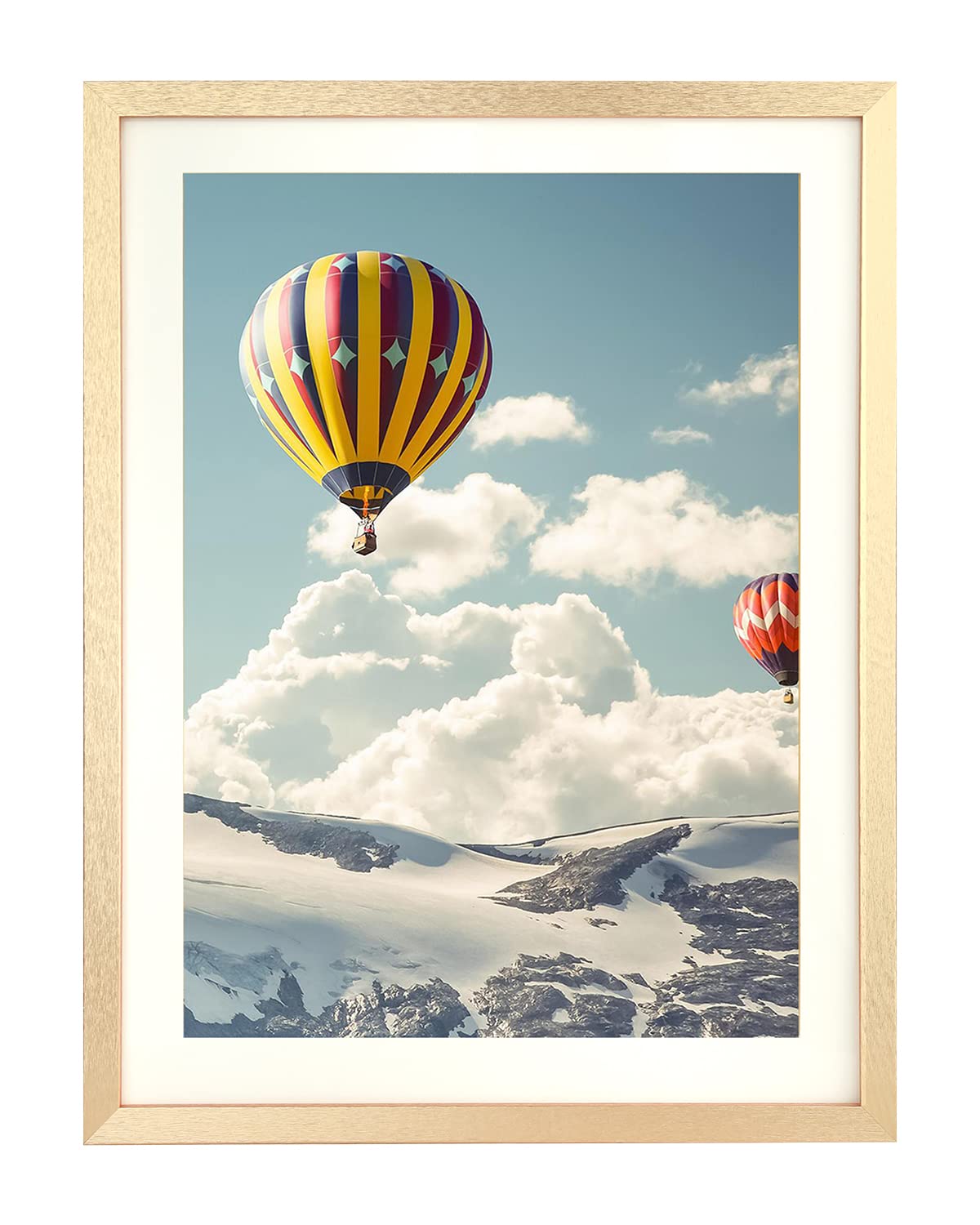 Mxtallup 12x16 Diamond Painting Frames Picture Wood ,Display Pictures 10x14 Inch/25X35 cm with Mat or 12x16 Inch /30X40 cm Without Mat, Diamond Art Frames Picture Gold (TYK0024)