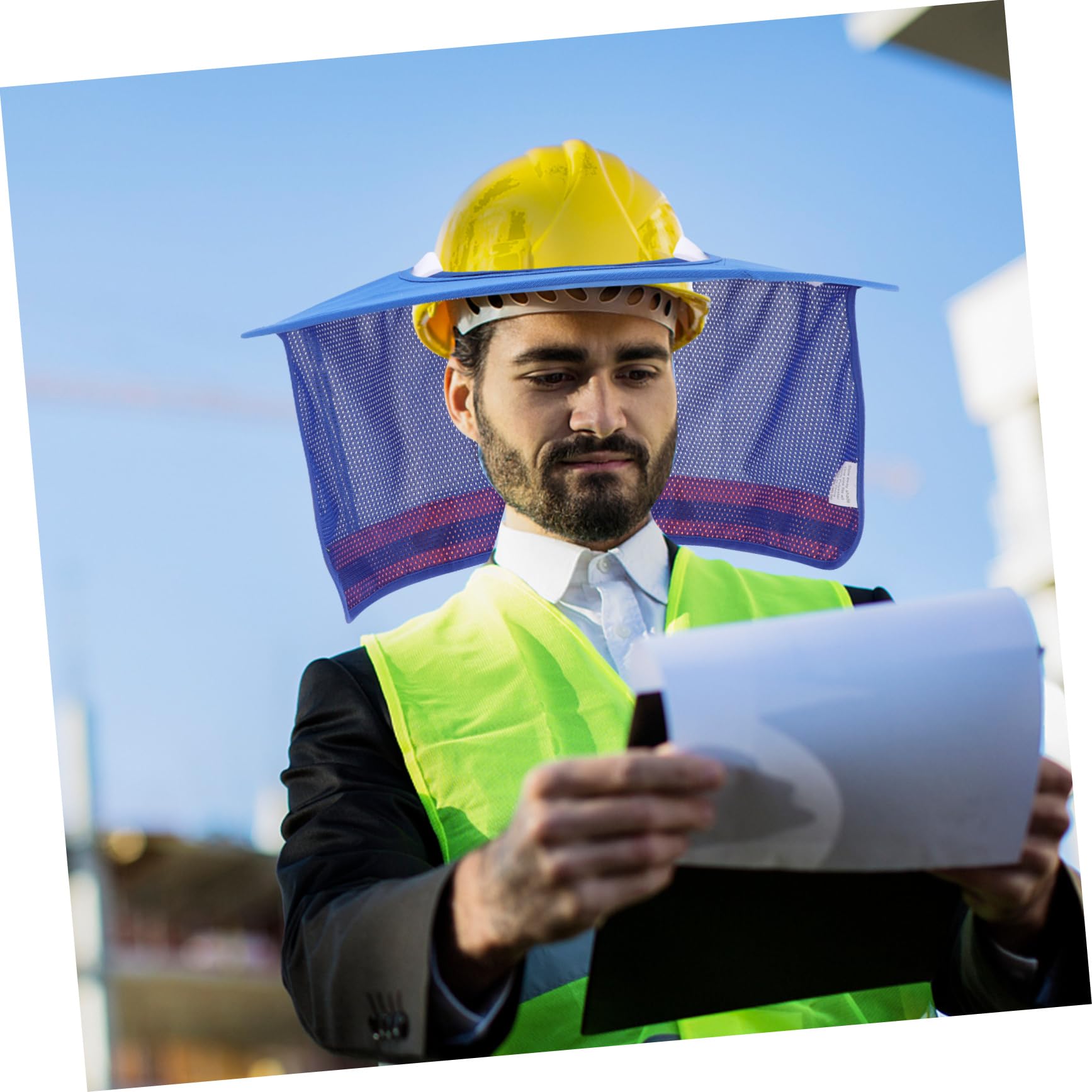 Hemobllo 4pezzi Protezione Solare Per Casco Da Lavoro Con Copertura Riflettente Per Attività All Aperto Come Costruzioni Giardinaggio e Ciclismo Facile Da Installare