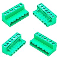 Vista 10 de Tcenofoxy - Conector Phoenix macho y hembra de 0.200 in 2/3/4/5/6/7/8/9/10/11/12/13/14/15/16/18/20/24 pines Phoenix Connector sin soldadura verde