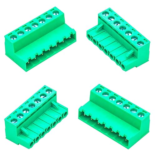 Miniatura 10 de Tcenofoxy - Conector Phoenix macho y hembra de 0.200 in 2/3/4/5/6/7/8/9/10/11/12/13/14/15/16/18/20/24 pines Phoenix Connector sin soldadura verde