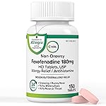 Fexofenadine 180mg Allergy Pills - Non Drowsy 24 Hour Allergy Medicine for All Day Relief - Antihistamine Tablets for Adults (150 Count)