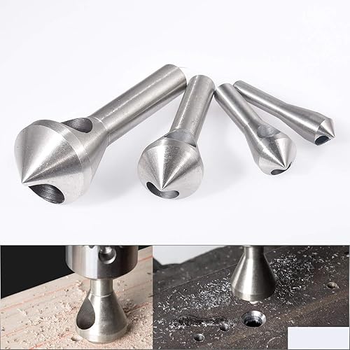 Miniatura 8 de KATUR Juego de 4 brocas de acero de alta velocidad de un solo extremo, para metal, ángulo de punta de 90 grados, vástago redondo de 68100.472 in,