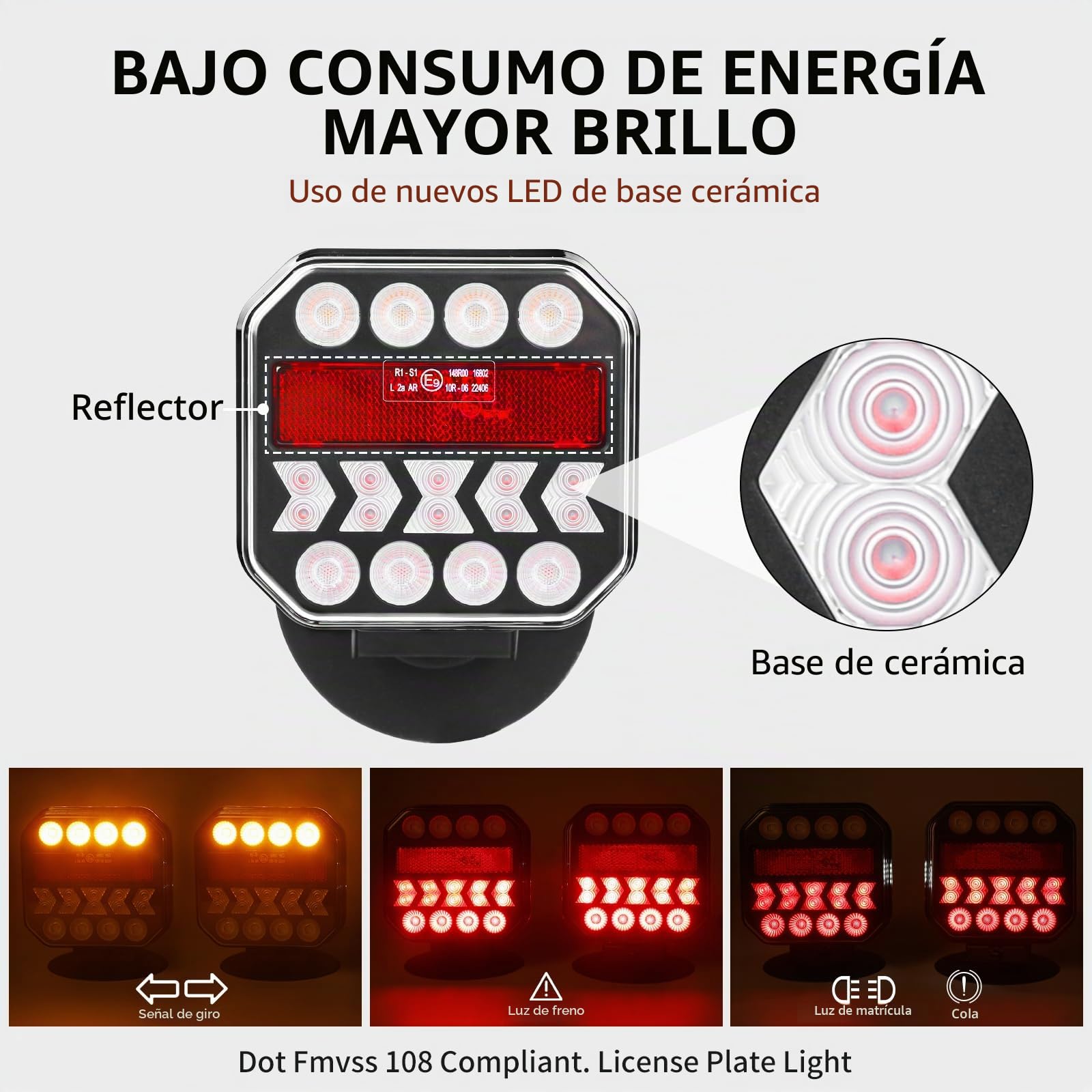 2 luces traseras para remolque (luz trasera F)