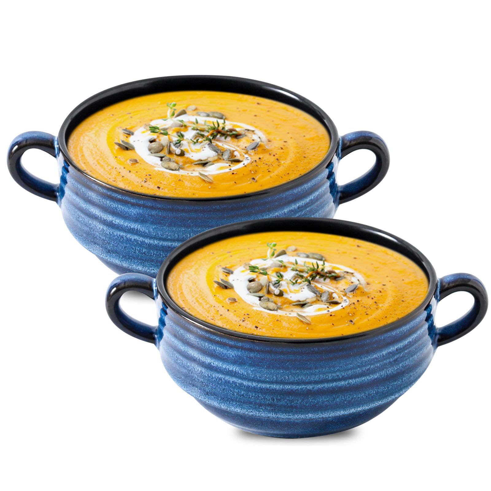 Hasense 24 oz French Onion Soup Bowls with Handle