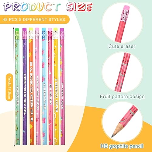 Miniatura 4 de 128 lápices perfumados inspiradores con adornos de dibujos animados y marcadores perfumados, juego de 30 adornos para lápices, 48 lápices, 50