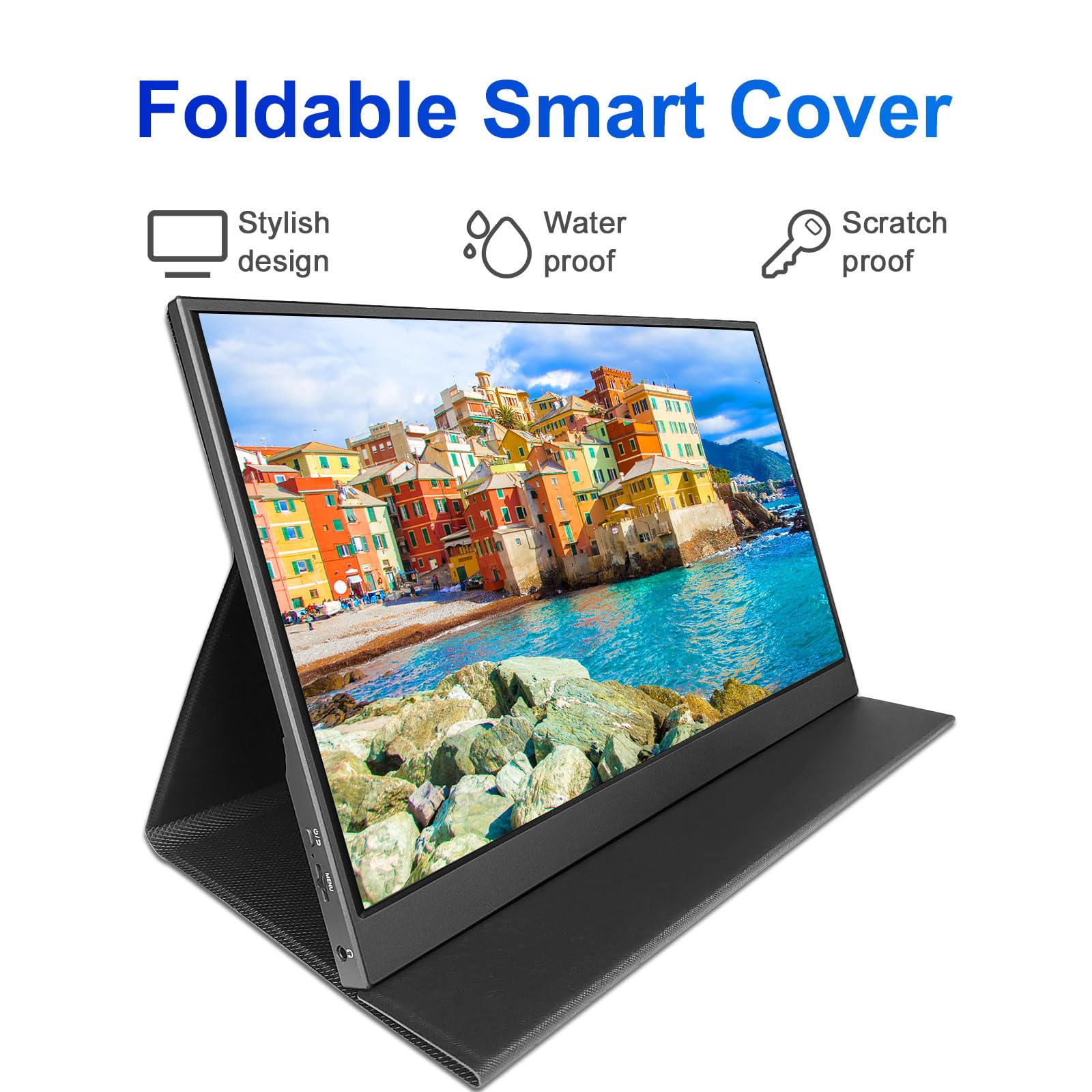 Portable Monitor,15.6'' 1080P Full HD USB-C HDMI Ultra-Slim Travel