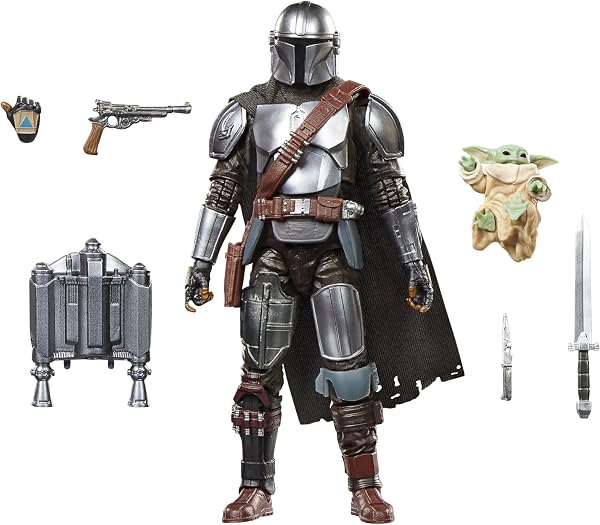 Star Wars The Black Series The Mandalorian & Grogu, Star Wars: The Mandalorian & Grogu Deluxe Collectible 6 Inch Action Figure Gift - 1