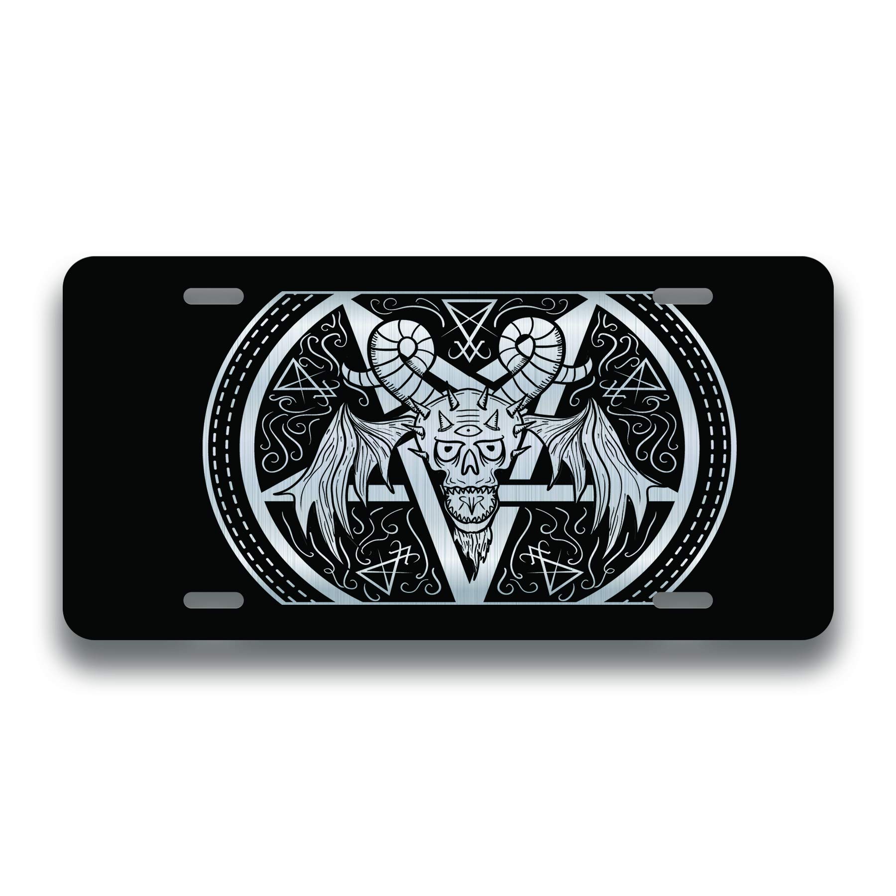 Satanic Devil Pentagram Vanity Front License Plate Tag KCE357