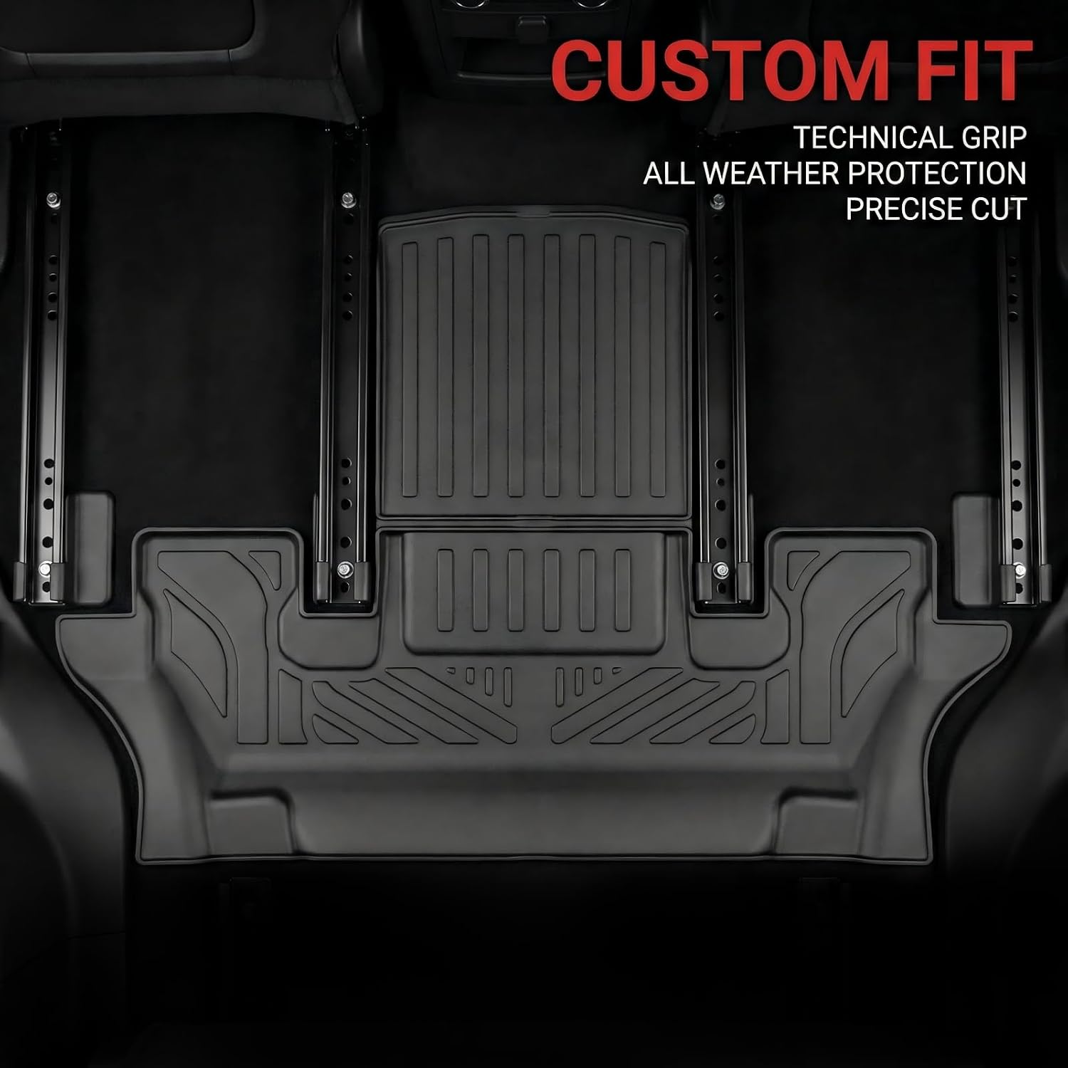 Floor Mats for Ford Explorer 2020-2026 6seats (2nd Row Captain Seats) image 5