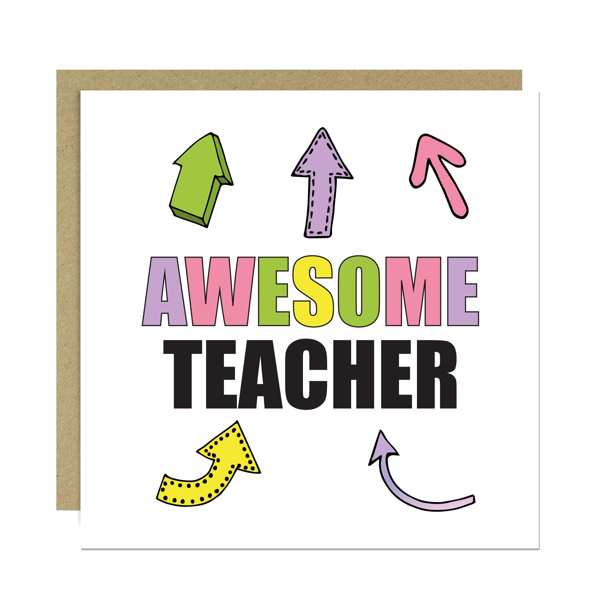 RED OCEAN Card For Teacher AWESOME Teacher Card Appreciation To Say Thank You For Women Novelty Leaving Keepsake