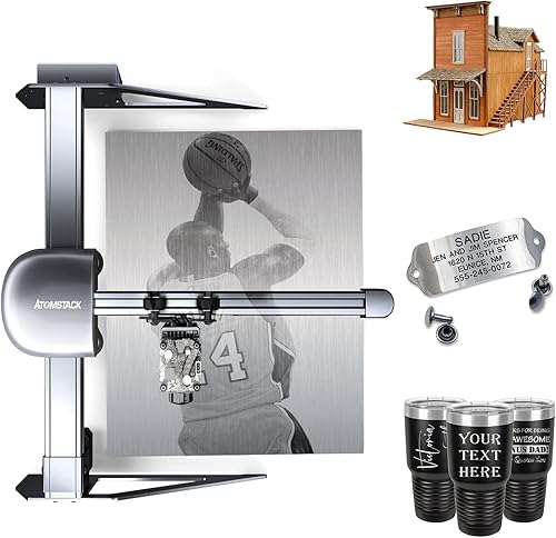 atomstack P7 M30 Mini grabador láser portátil máquina de grabado láser de 30 W para madera y metal marcado láser para etiquetas de perro potencia de