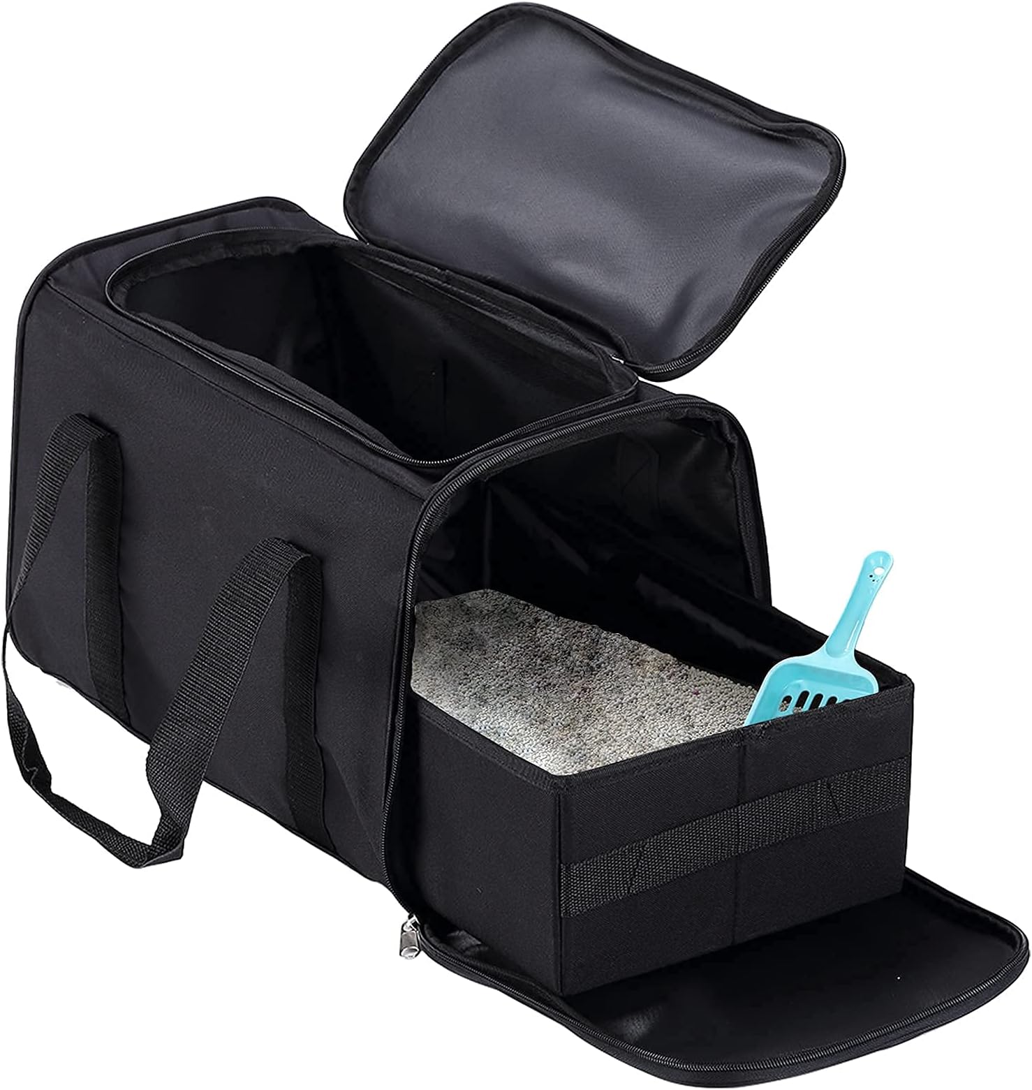 Portable Cat Litter Box,Litter Carrier for Travel and Indoor Light Weight Foldable