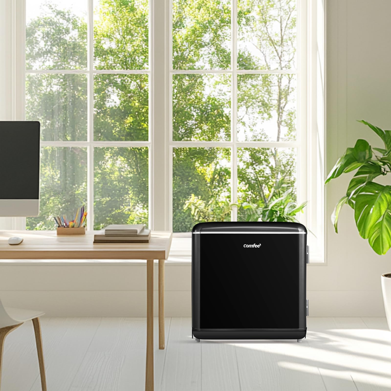 Comfee' RCD50BL2EURT(E) Mini Réfrigérateur Monoporte 47L Design Rétro Noir