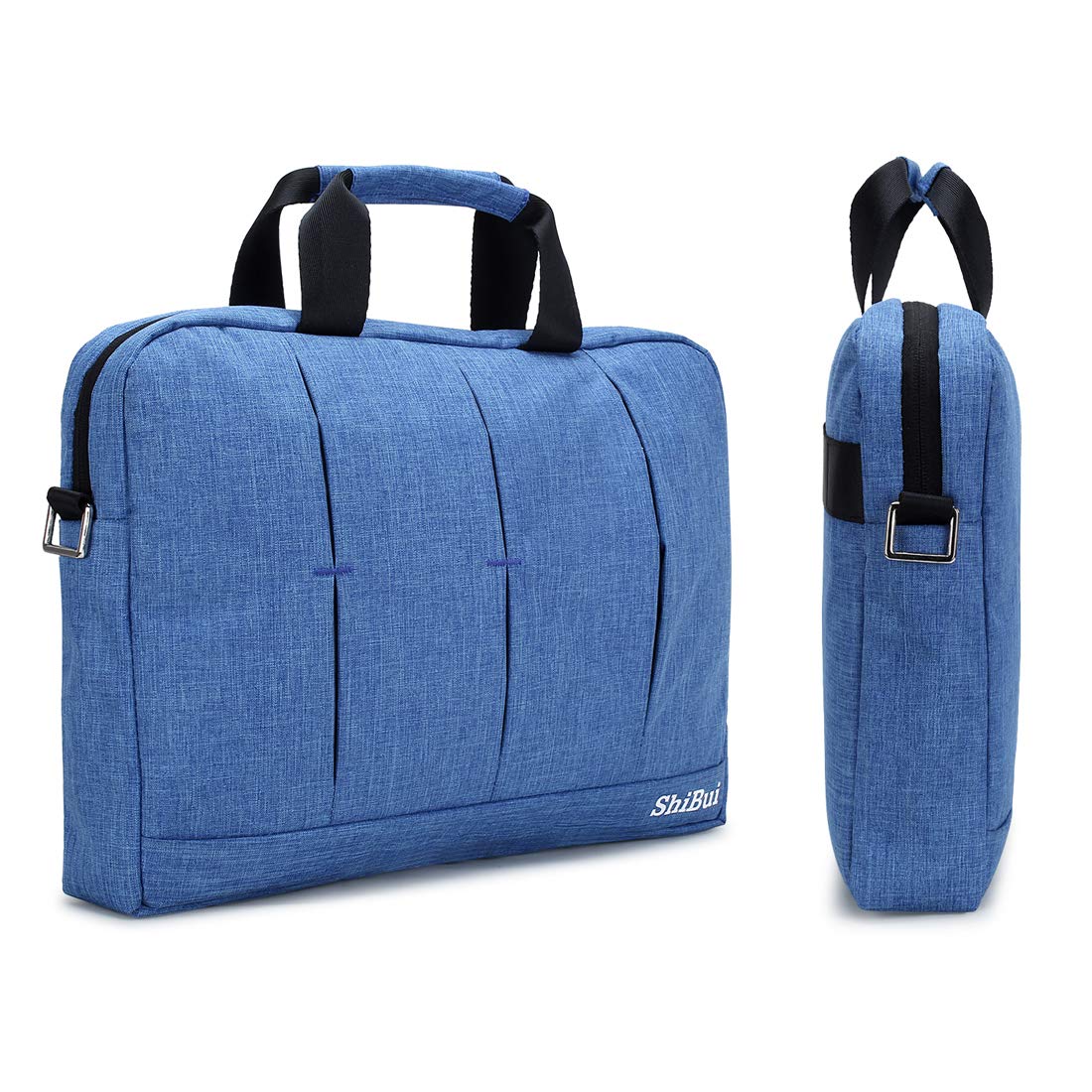 SHIBUI 15.6 Inch Laptop Shoulder Bag,Classic Lightweight Slim Portable Laptop Messenger Sleeve Case for Work/Travel,Fits 15-15.6 Inches Laptop/Notebook/MacBook/Ultrabook Computer,(Blue Oxford) 1