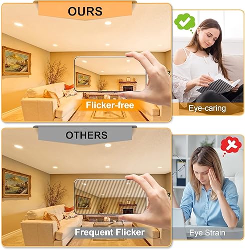 Miniatura 6 de Vinaco Bombilla GU10 C de 120 V 35 W regulable, paquete de 6 bombillas halógenas de alto rendimiento 380LM GU10 C 110 V 35 W, blanco cálido 2800 K