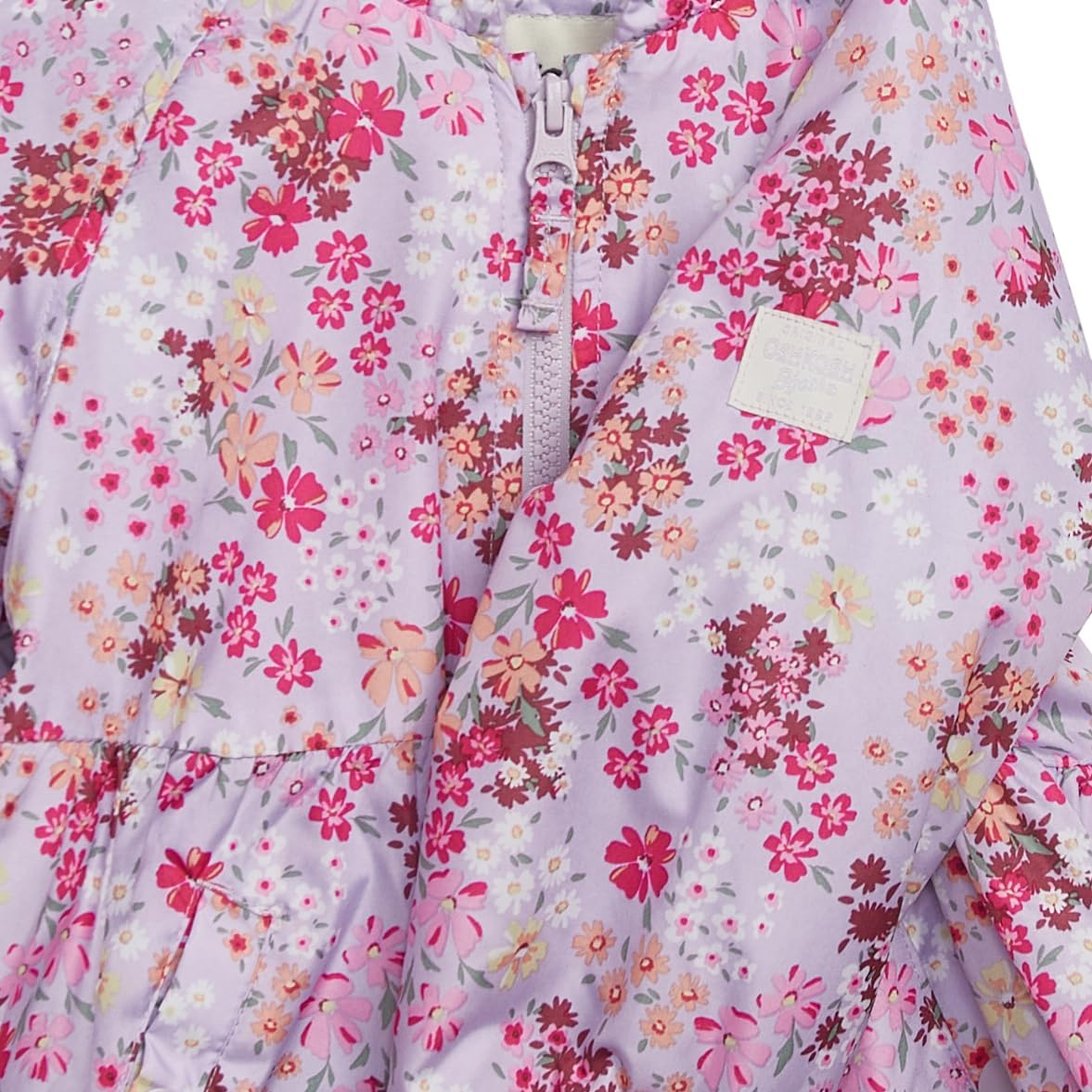 OSHKOSH B'GOSH girls Midweight Water-resistant Hooded Peplum Jacket - Image 5