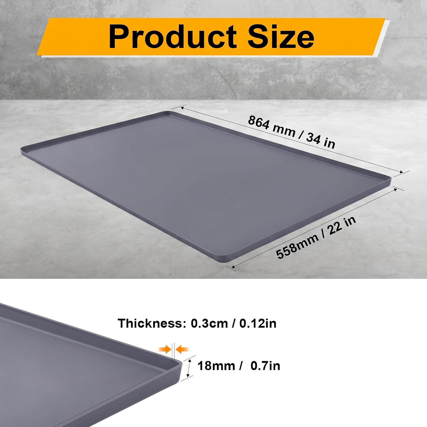 Silicone Oil Drip Pan, Tearproof Anti Cracking Leak Proof Automotive Oil Catch Pan for Under Car Garage Floor, with Water Proof Oilproof Easy to Clean Flexible Texture (1)