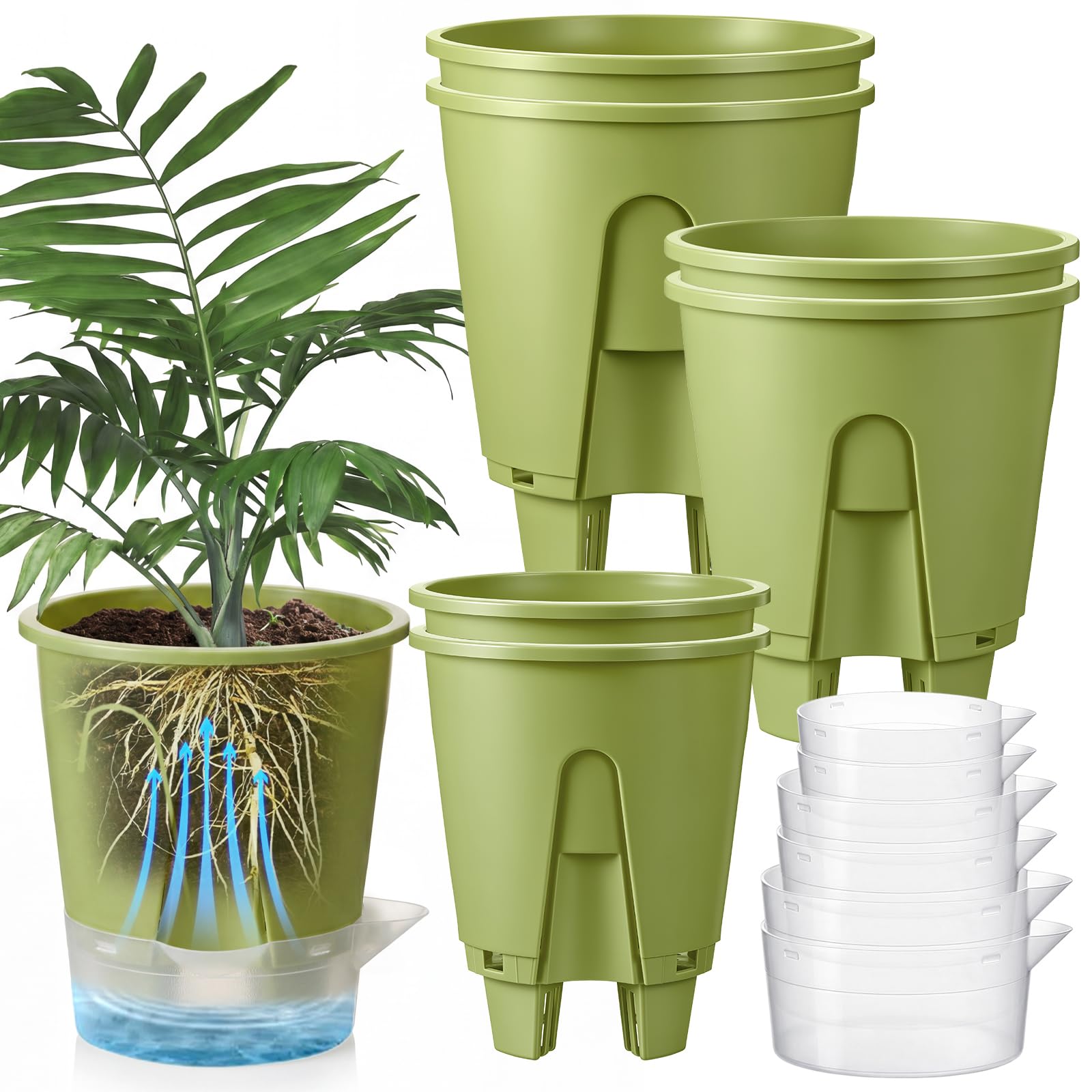 Pots de fleurs à auto-arrosage Wonderjune pour éviter le dessèchement des plantes