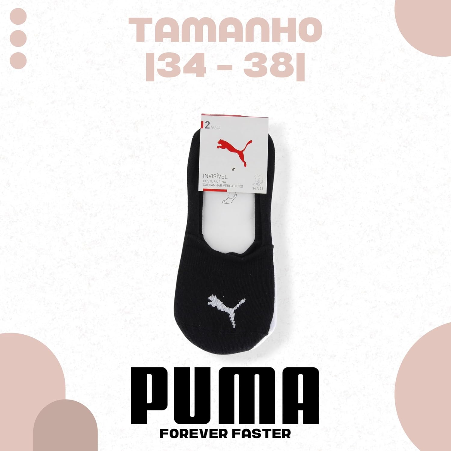 Kit 06 Pares Meias Puma Sapatilha Super Invisível Feminino Adulto em promoção! Veja a oferta e mais achadinhos de Moda íntima 7 Hoje é o melhor dia para comprar Kit 06 Pares Meias Puma Sapatilha Super Invisível Feminino Adulto com aquele preço maroto! Promoção! Aproveite a oferta! 7