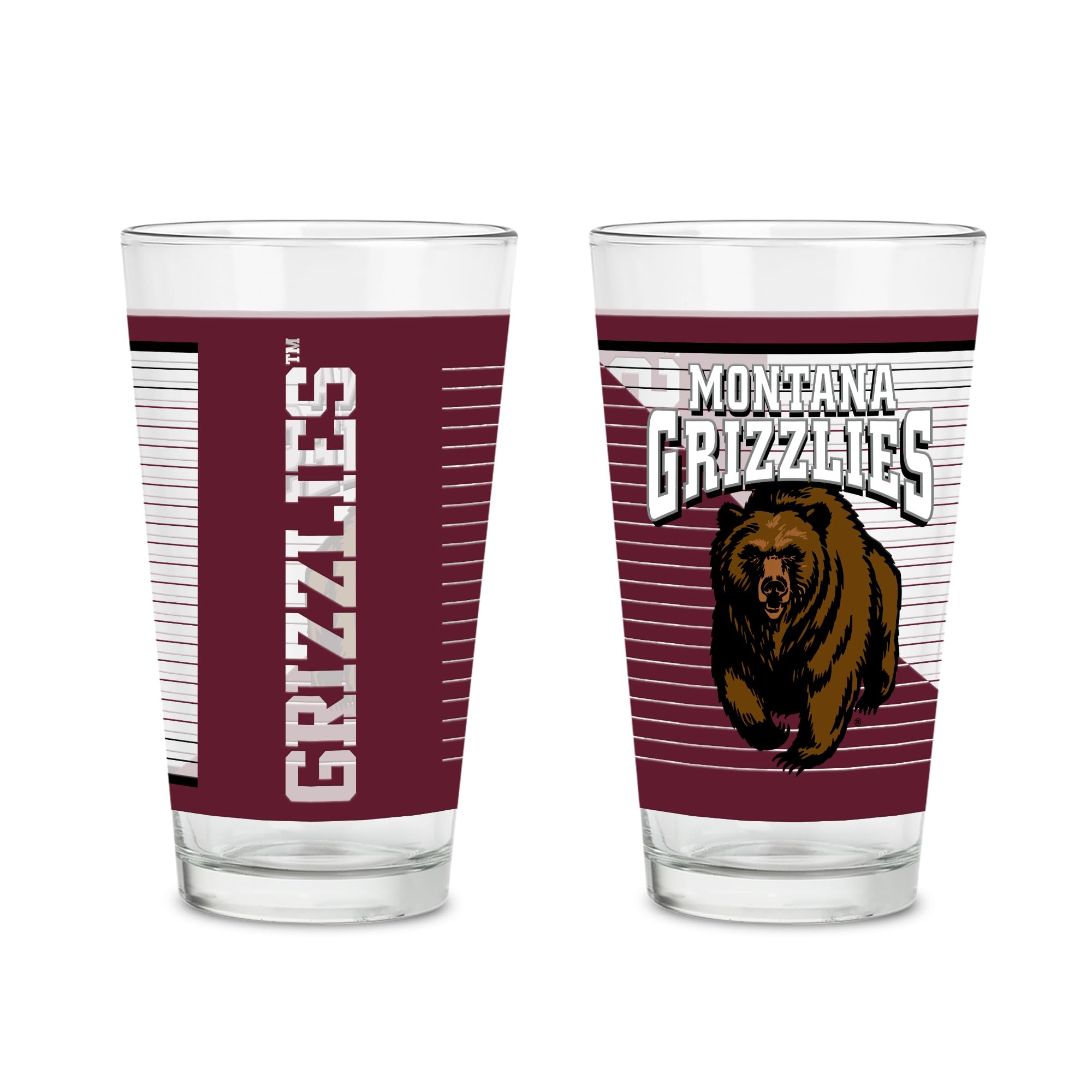 Verre à bière Montana Grizzlies Rico Industries avec impression logo haute définition