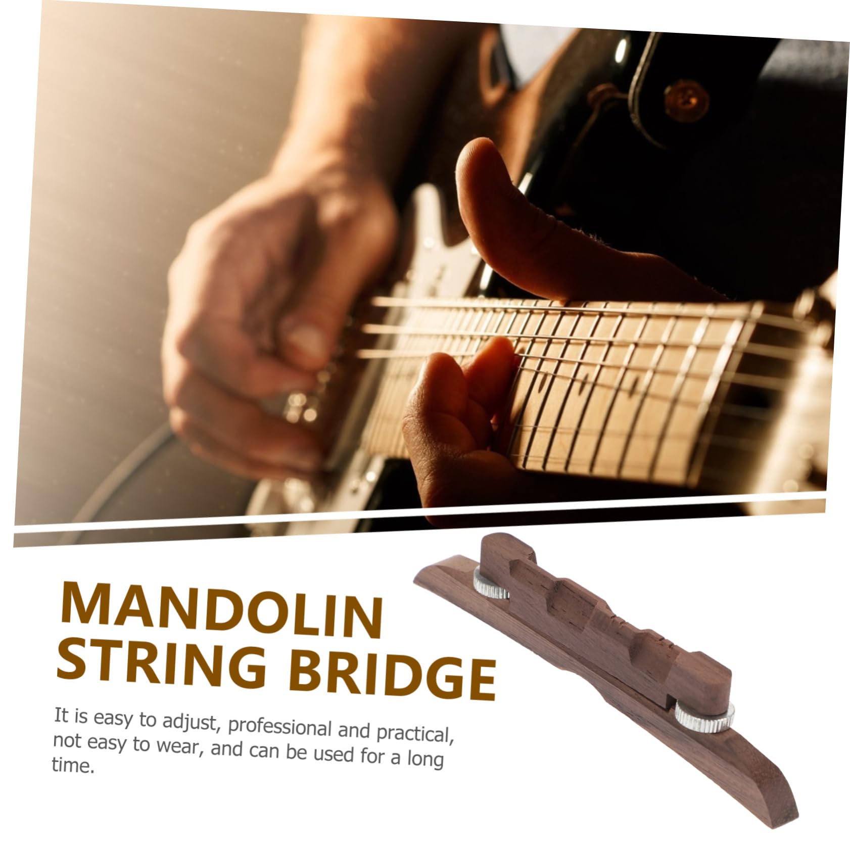 Levemolo Adjustable Mandolin Bridge Ebony Mandolin Bridge Flat Mandolin Bridge Replacement Mandolin Bridge Set Fit Arched Top
