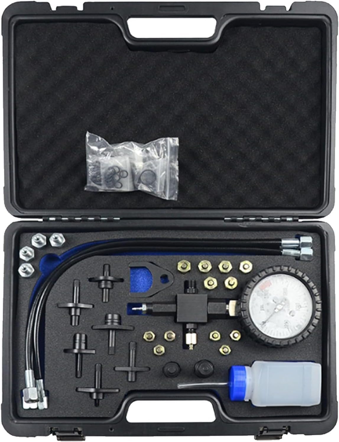 Diesel High Pressure Tester Kit, 2000 Common Rail Fuel Pump Pressure Tester with Injector Leakage Test and Injection Pipe Blank Testing