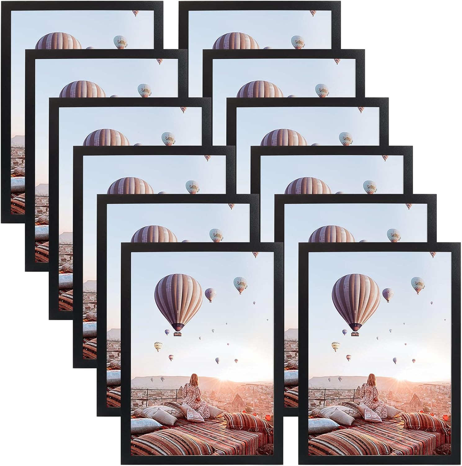 A4 Magnetic Photo Frames - 10Pack Magnetic Frame Sheet Document Paper Holder Picture Frame Backside with Self Adhesive Tape, Magnetic Poster Frames Display for Sign/Notice/Poster/Certificate