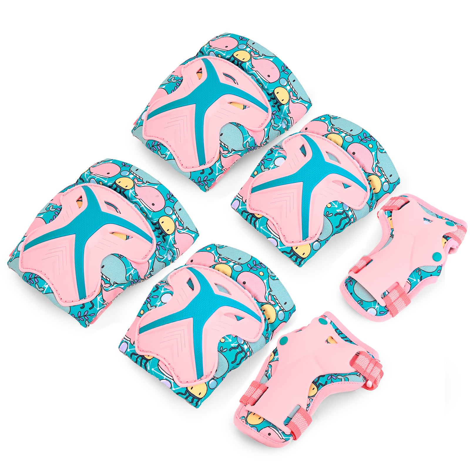 BOSONER Knieschoner Kinder Schoner Inliner Protektoren: 6er Set Schützer Inline Skates Knie Und Ellenbogenschützer Knieschützer Rollschuhe Schutzausrüstung