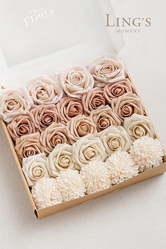 Miniatura 167 de Ling's moment - Juego de flores artificiales para manualidades, ramos de boda, centros de mesa, arreglos de novia, fiestas y decoración del hogar