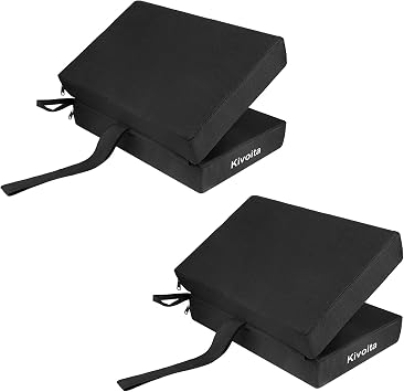 Multi-Functional Stadium Seat Cushions 2 Pack, Waterproof Oxford Filled with High Resilence Sponge, for Any Outdoor Events Use Black - Foldable