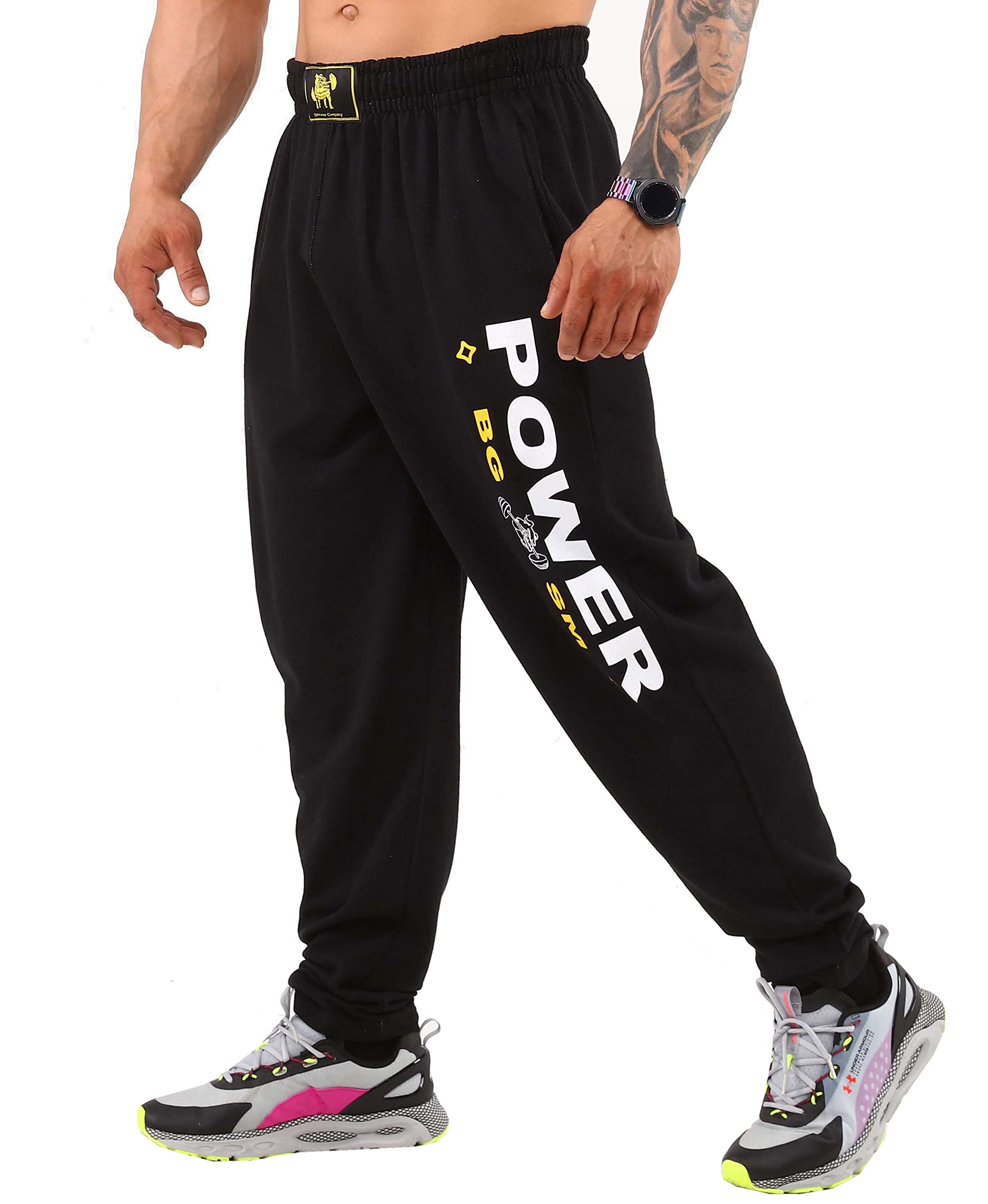 BIG SAM SPORTSWEAR COMPANYMen's Baggy Sweatpants with Pockets, Loose Fit Cotton Gym Trackpants