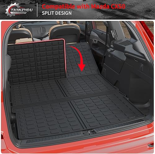 Vista 131 de Alfombrilla de carga compatible con Nissan Pathfinder 2022-2024 2025, forro de carga TPE para todo tipo de clima, accesorios Pathfinder 2023
