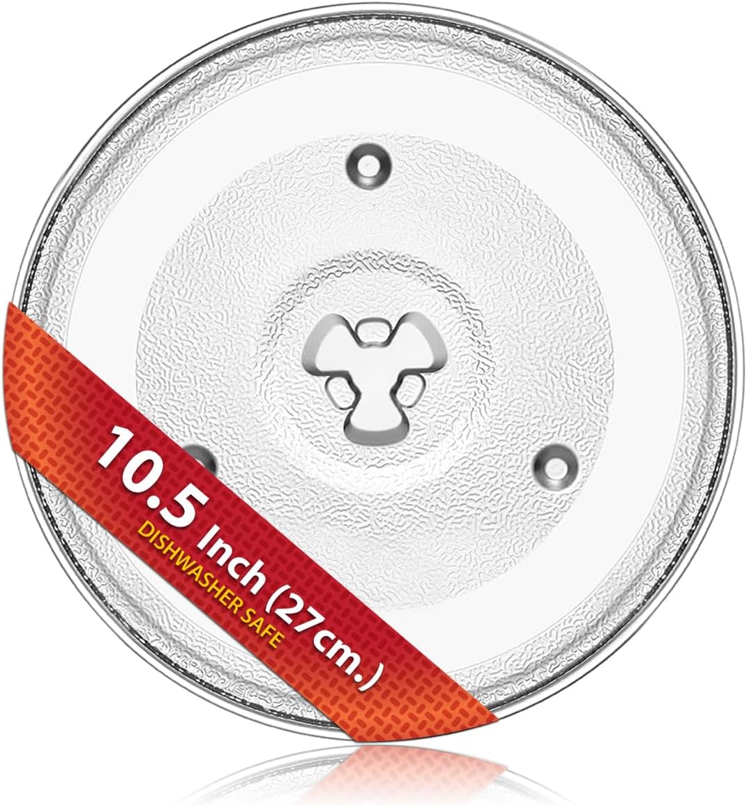 10 1/2" - 27 cm Glass Microwave Plate Compatible with Emerson P23，Hamilton Beach，Sunbeam