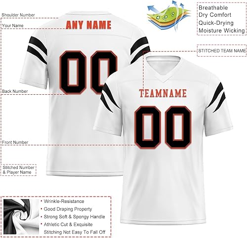 Miniatura 2 de Camiseta personalizada para hombre, camisetas de fútbol personalizadas con nombre del equipo deportivo, número de regalo para fanáticos del fútbol