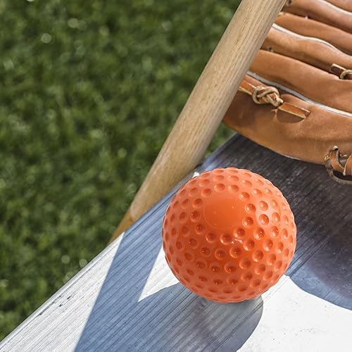 Miniatura 5 de Paquete de 12 pelotas de softball para máquina de lanzar, bolas de softball de 12 pulgadas para coordinación mano-ojo, práctica de golpeo y campo