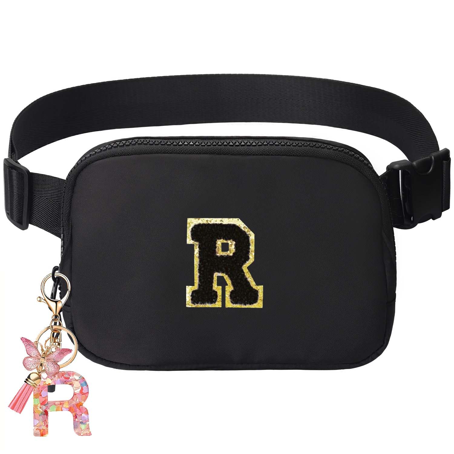 Belt Crossbody Bag for Girls Women - Girls Fanny Pack Ages 8-12 Teen Birthday Gifts Small Waist Packs Trendy Kids Fanny Pack Black R