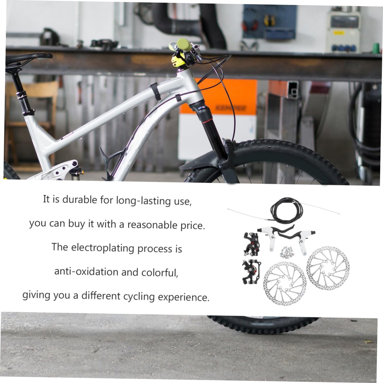 ifundom Juego De Frenos De Disco para Bicicleta De Montaña y Carretera Pastillas De Freno Huecas De Alta Durabilidad Resistentes Diseño Antideslizante para Ciclismo Al Aire Libre